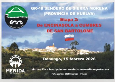 GR48 SENDERO DE SIERRA MORENA (HUELVA)  ETAPA 2: De ENCINASOLA a CUMBRES DE S. BARTOLOMÉ