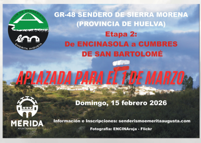 GR48 SENDERO DE SIERRA MORENA (HUELVA)  ETAPA 2: De ENCINASOLA a CUMBRES DE S. BARTOLOMÉ